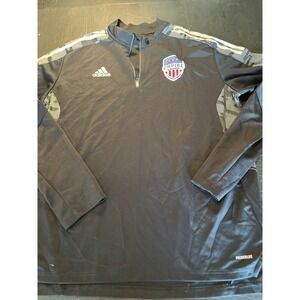 Adidas Empire United Soccer Track Jacket‎ 1/4 Zip Primeblue Black XL